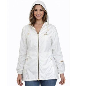 women's GOLF Jacket windbreaker/water resistant rain jacket Full zip SZ SM NWOT
